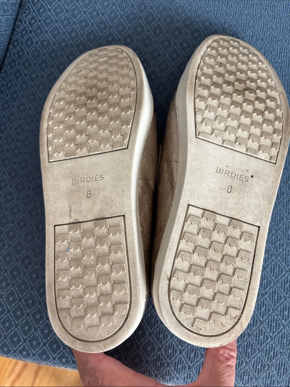 Birdies Metallic Gold Slip-On Loafers